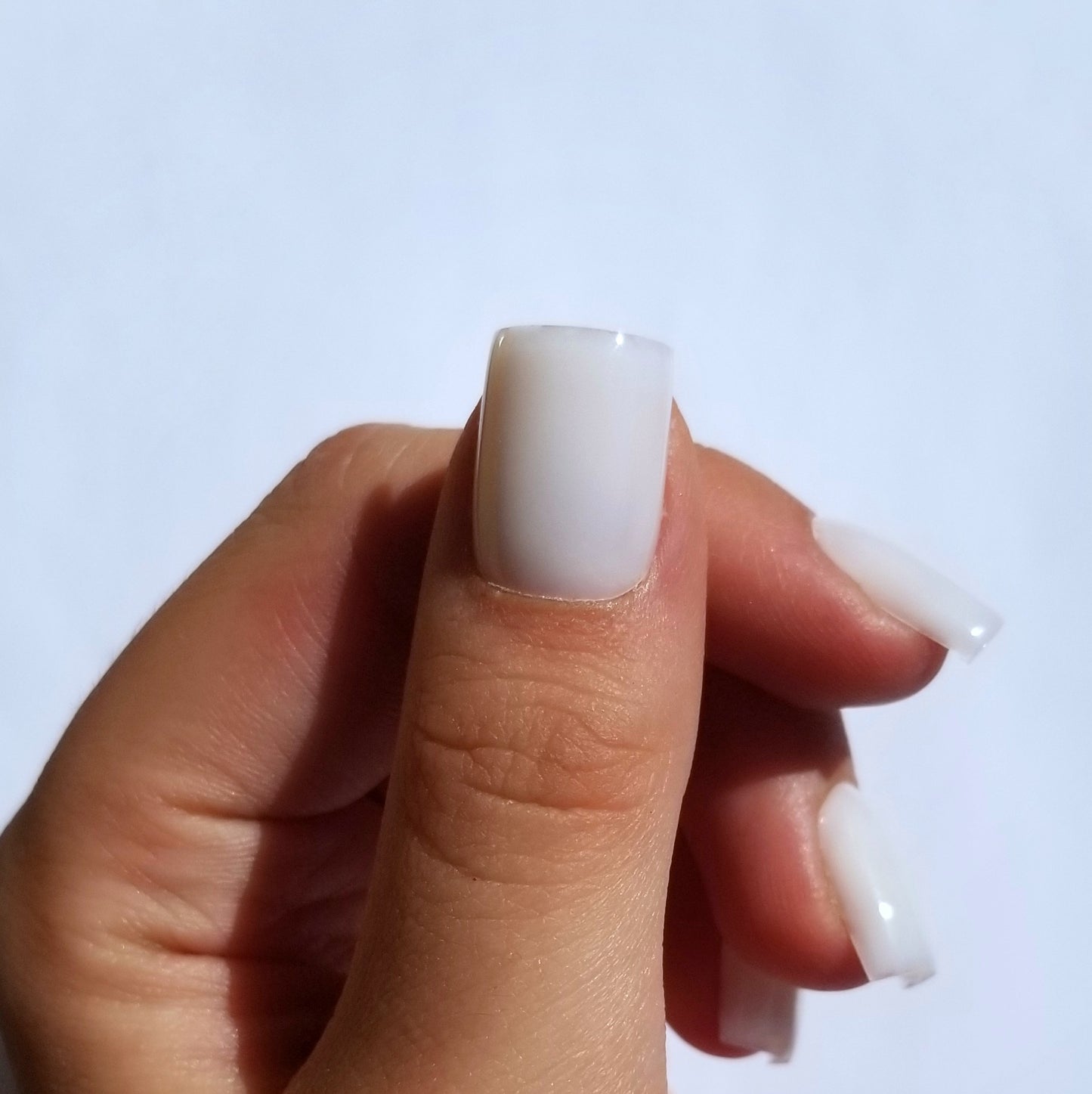 Effet gel blanc laiteux ~ Carré XS