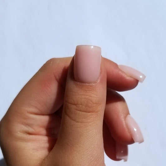 Effet gel rose nude ~ Carré XS