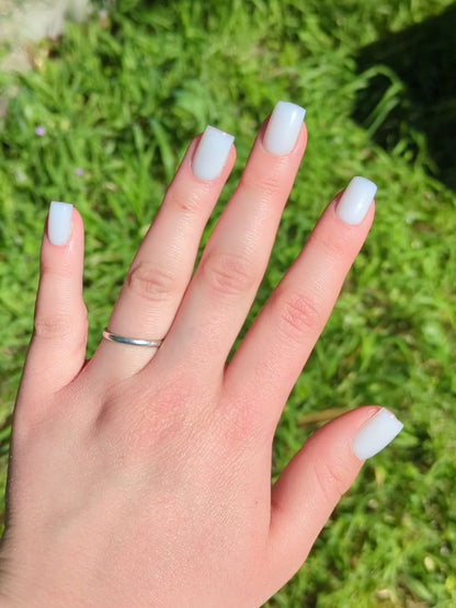 Effet gel blanc laiteux ~ Carré XS