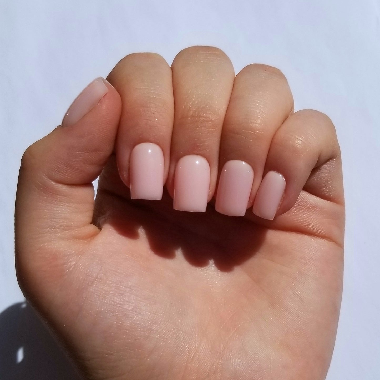 Effet gel rose nude ~ Carré XS