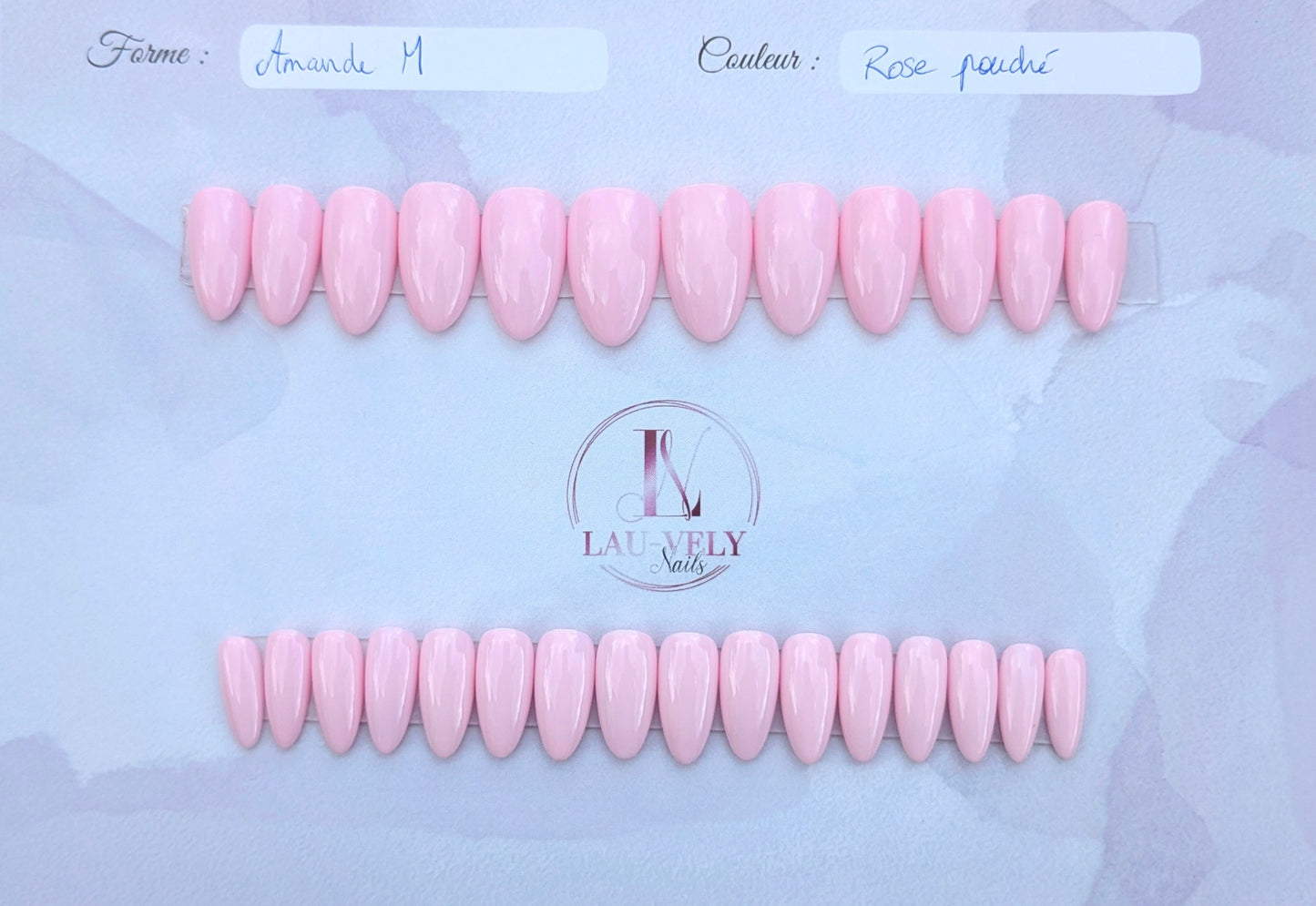Rose poudré ~ Amande M (sans mesures)