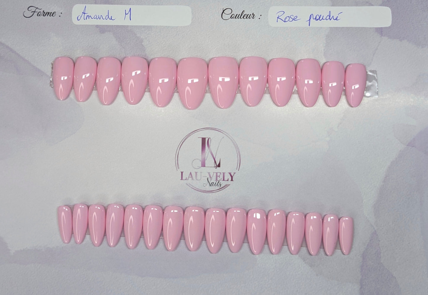 Rose poudré ~ Amande M (sans mesures)