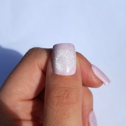 Cat eye rose shiny ~ Carré XS