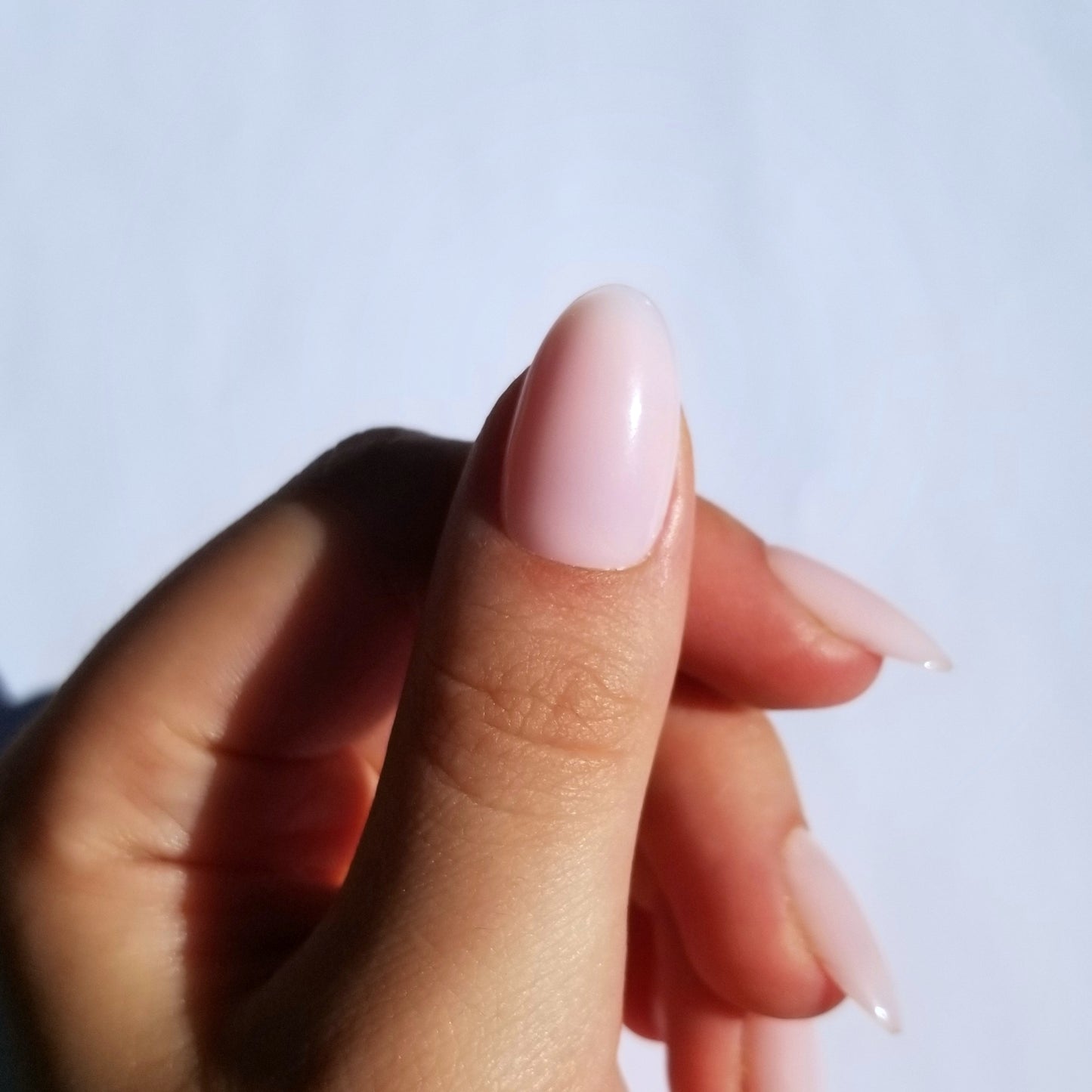 Effet gel rose nude ~ Rond S