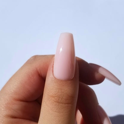 Effet gel rose nude ~ Coffin M (sans mesures)