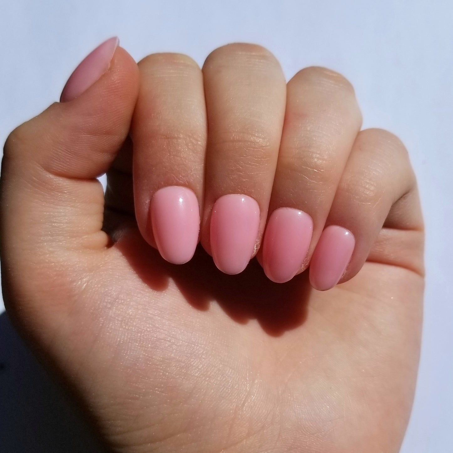 Effet gel rose vif  ~ Rond XS