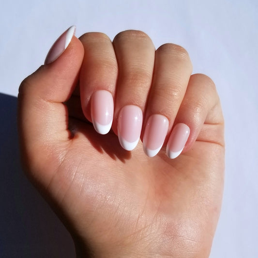 Flench En Rond Les french – Lauvely press on nails