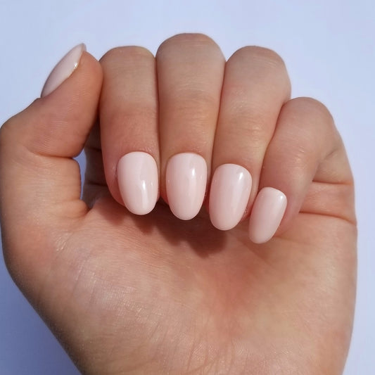 Effet gel beige ~ Rond XS