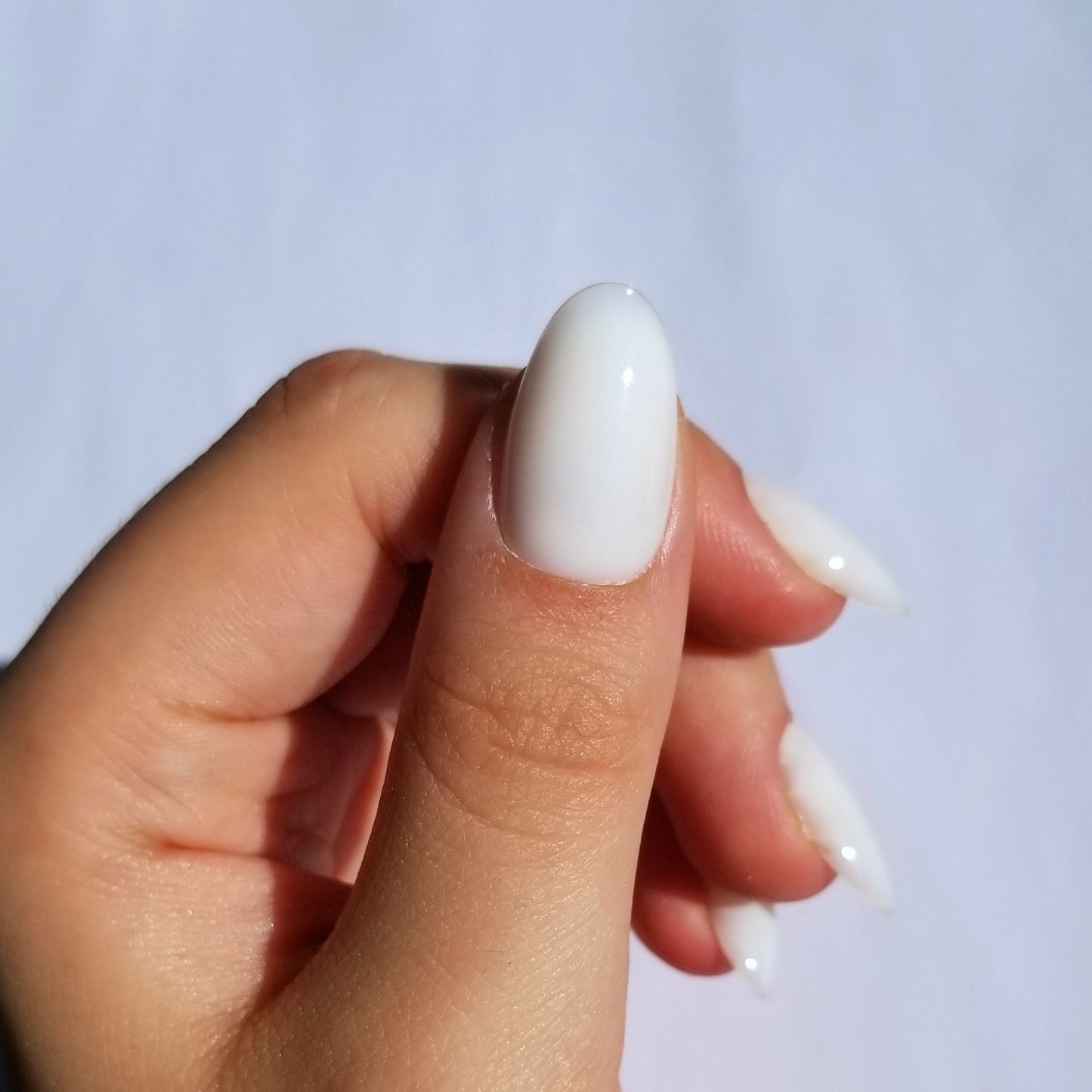 Effet gel blanc laiteux ~ Rond S