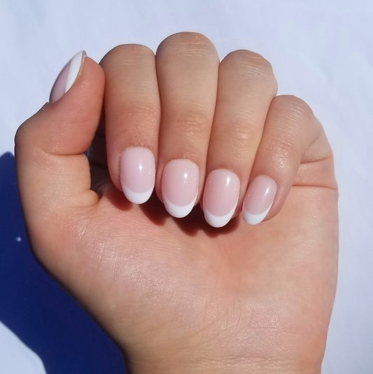 Flench En Rond Les french – Lauvely press on nails