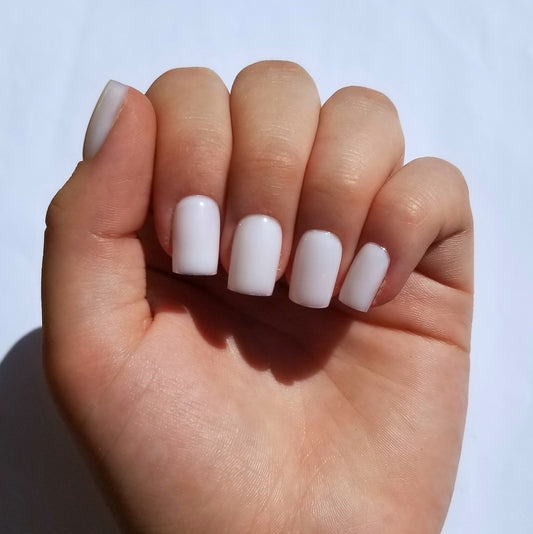 Effet gel blanc laiteux ~ Carré XS