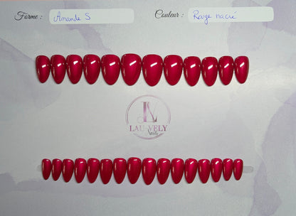 Rouge nacré ~ Amande S (Sans mesures)